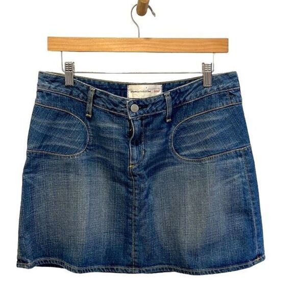 Paper Denim & Cloth Blue Denim Mini Skirt 30 Medium 10 Anthropologie Brand - Picture 1 of 8